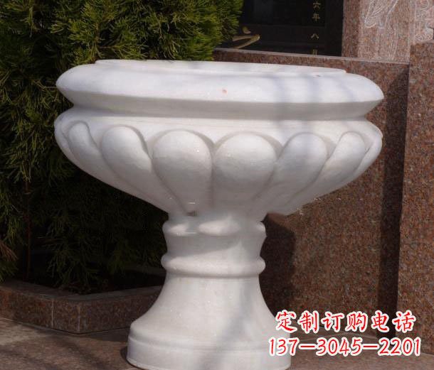 山东中领雕塑——汉白玉花盆石雕