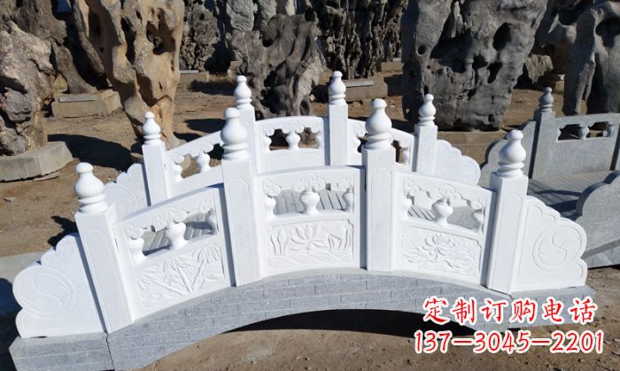 山东手工雕刻的汉白玉拱桥雕塑