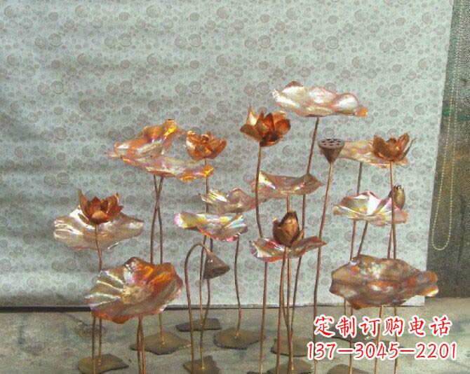 山东荷花风情铜雕