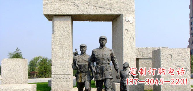 山东纪念红军的铜雕制品