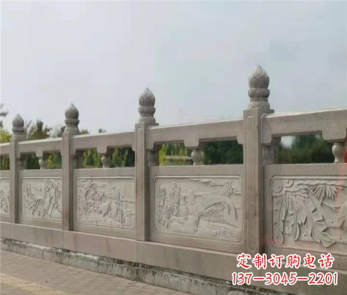山东泰山大理石浮雕栏板雕塑