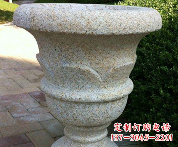 山东大理石花盆石雕,为您的景观添色彩