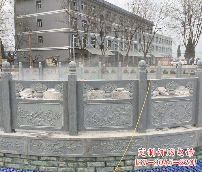 山东公园景观大理石栏板雕塑