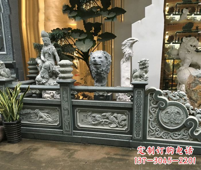 山东公园景观仿古石栏板 (3)