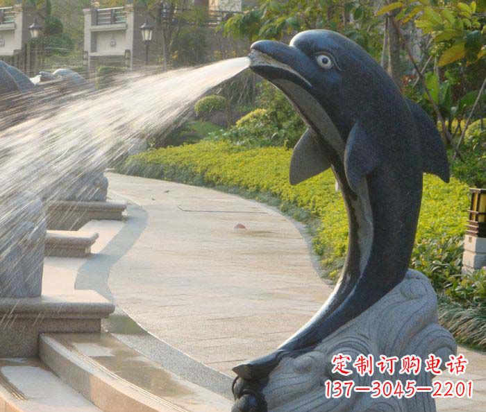 山东现代公园景观海豚雕塑