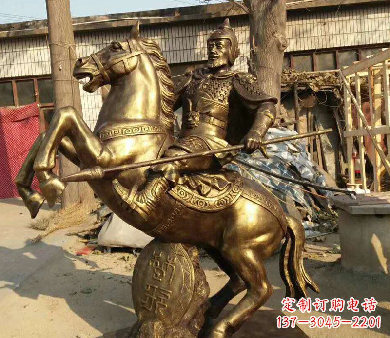 山东高雅精美的骑马铜雕