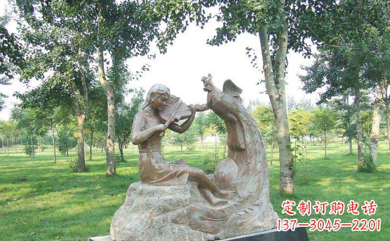 山东艺术精美的凤凰雕塑