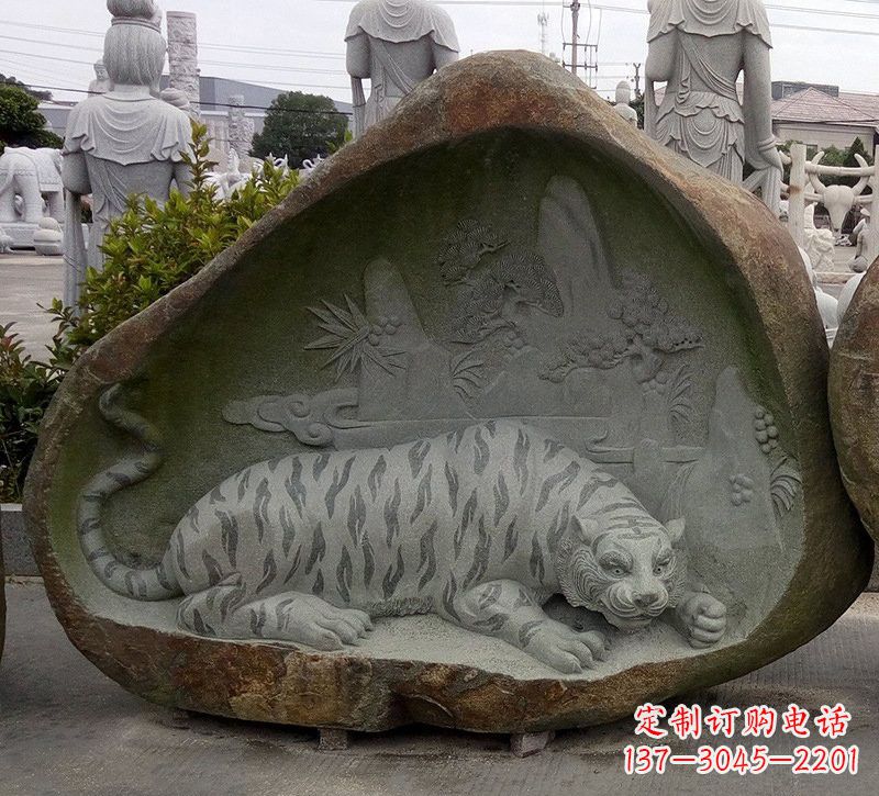 山东营造自然璀璨,浓厚动物气息的老虎雕塑
