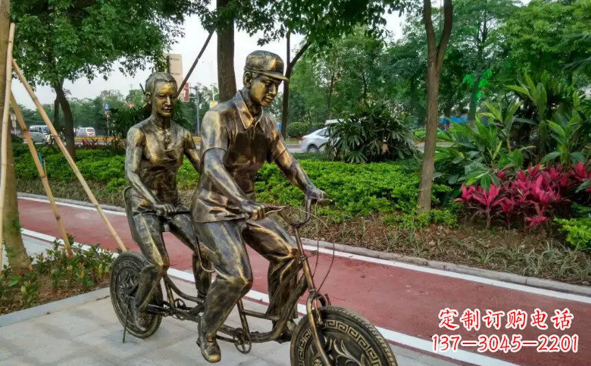 山东集休闲、健身、艺术於一体的自行车雕塑