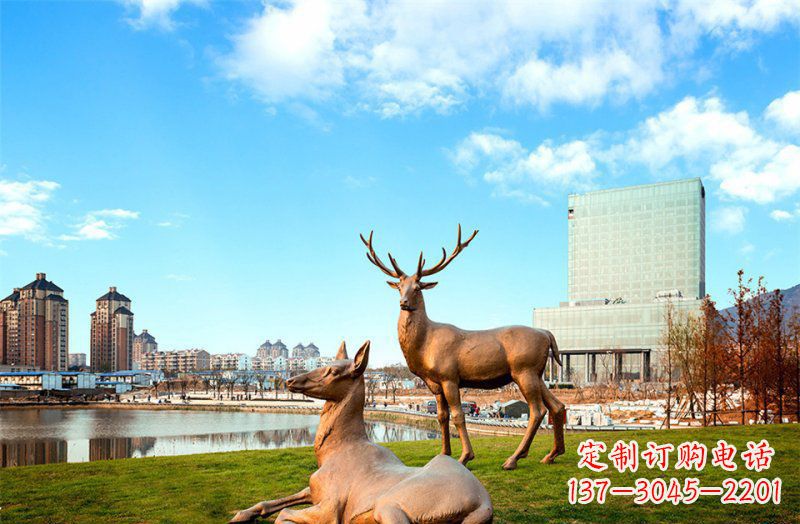 山东优质精美羚羊铜雕塑