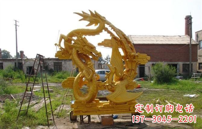 山东产品名称“象征吉祥,唤醒美好——中领雕塑铜雕龙凤呈祥”