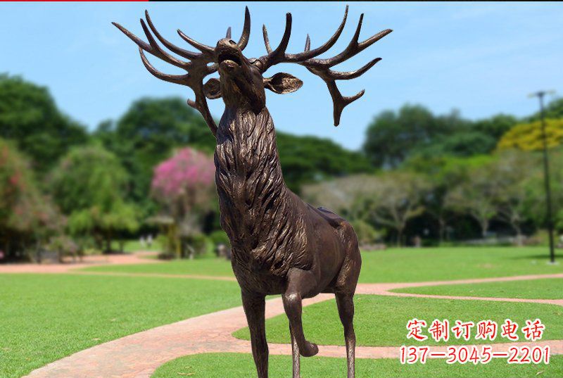山东梅花鹿铜雕制作