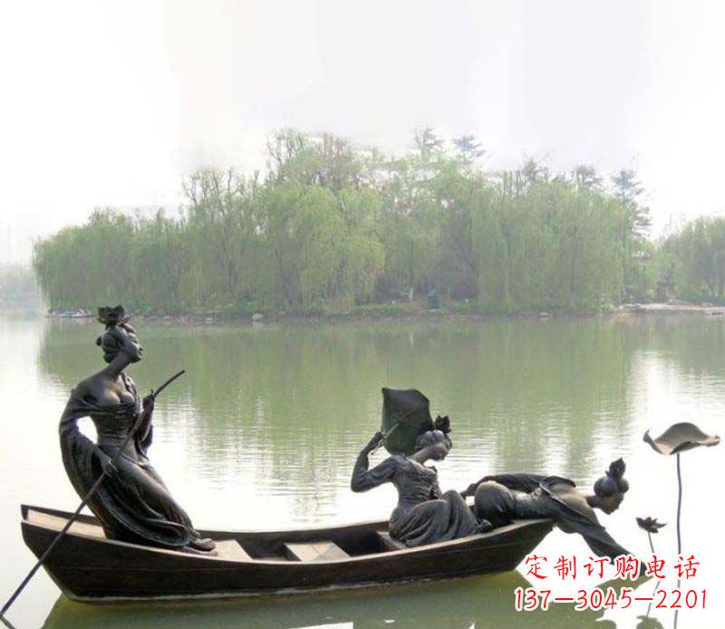 山东百年静静秀—美女铜雕