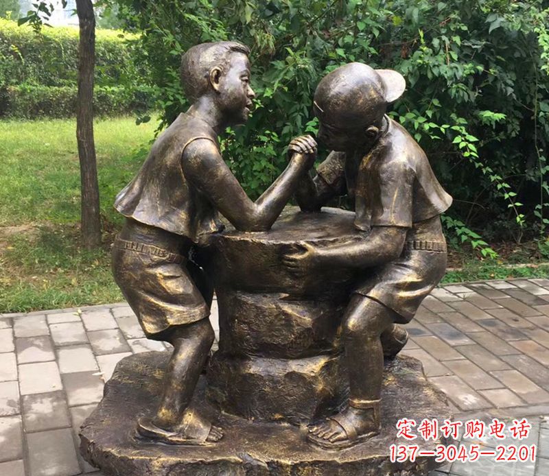 山东童心盎然儿童铜雕