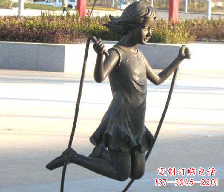 山东汇聚灵动的青春,唯美女孩铜雕