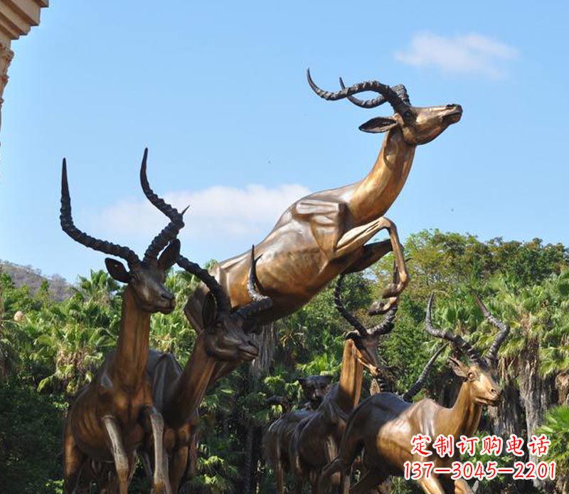 山东立体雕塑——羚羊奔跑