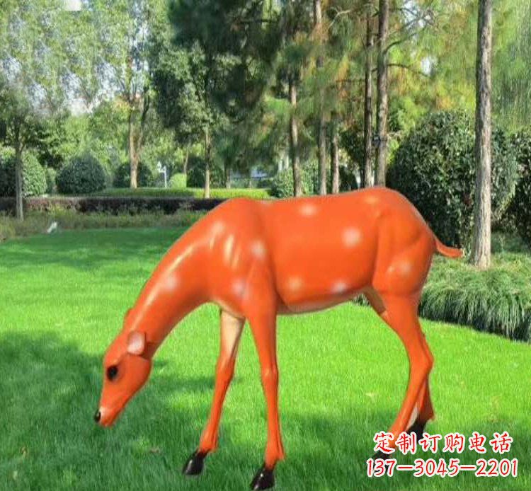 山东铜质梅花鹿雕塑