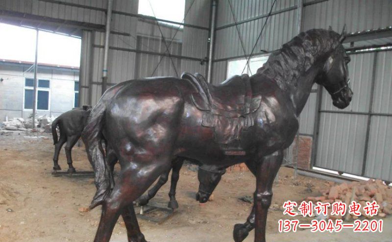山东公园铜马动物铜雕