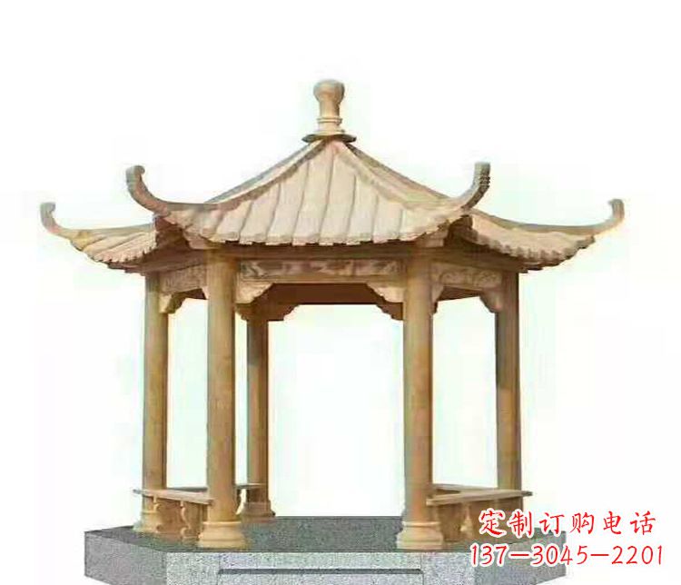 山东晚霞凉亭石雕