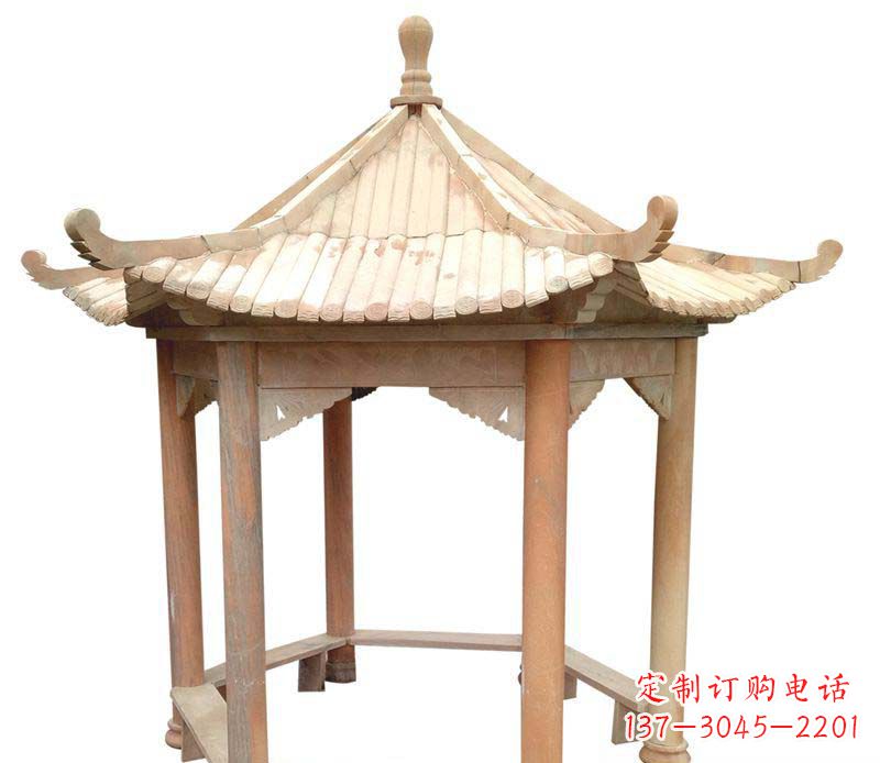 山东精美六角凉亭雕塑