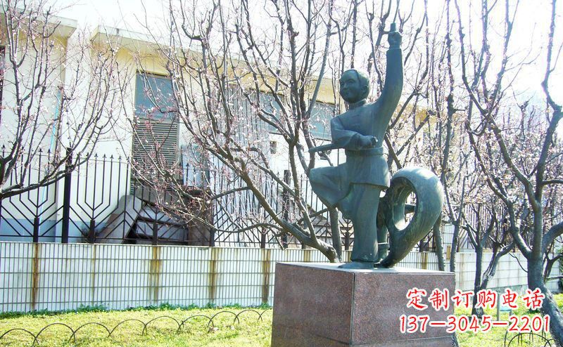 山东精致细腻的老人铜雕