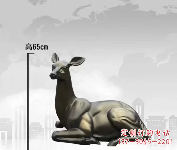 山东中领雕塑精美铜雕鹿