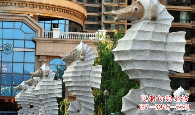 山东艺术级小区喷水马雕塑