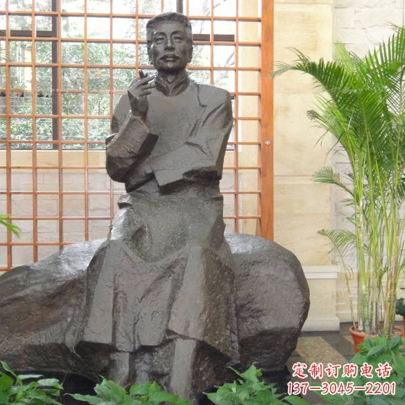 山东中领雕塑|传承历史文化的鲁迅铜雕像