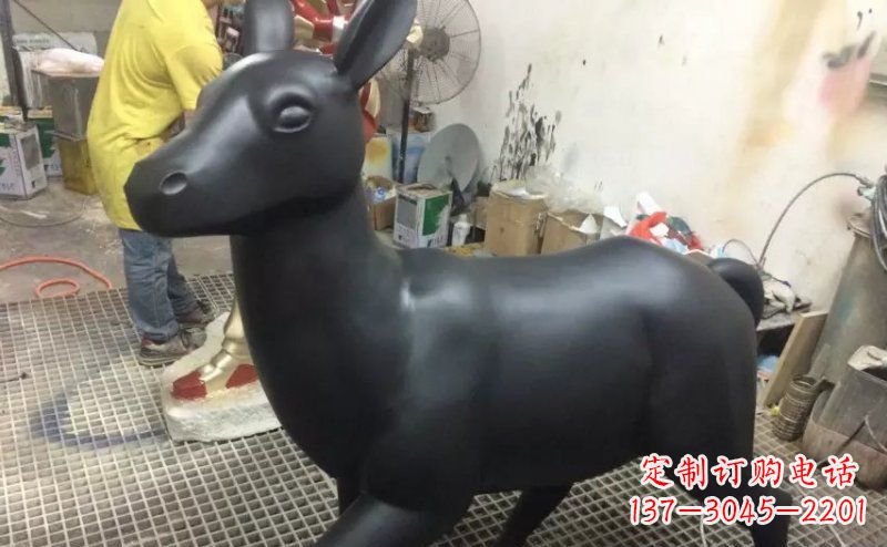 山东公园铸铜小鹿动物铜雕