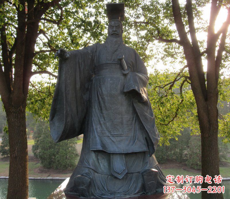 山东古代皇帝刘邦铜雕