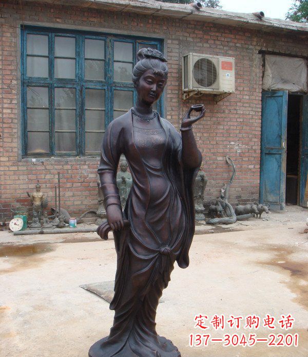 山东中领雕塑精美美女铜雕