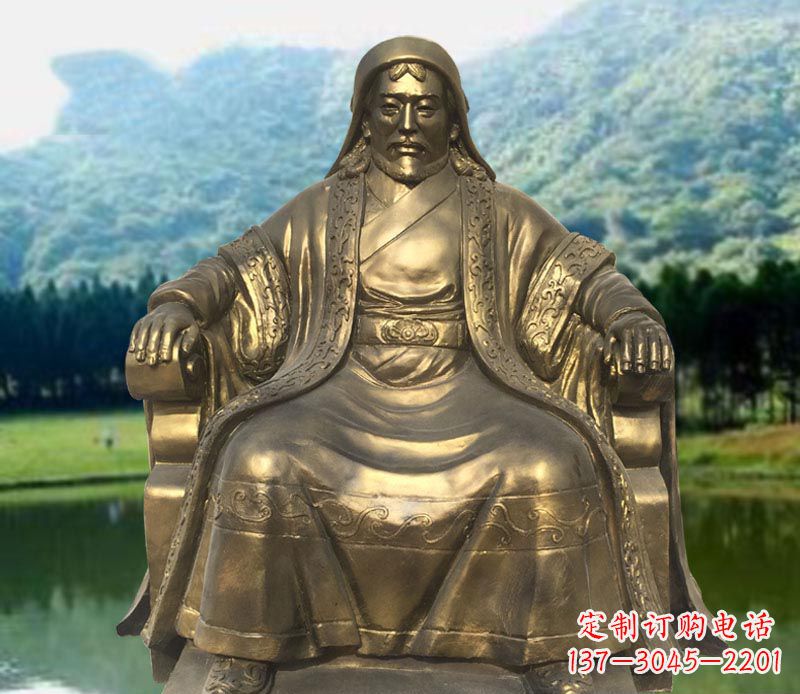 山东中领雕塑致敬成吉思汗铜雕