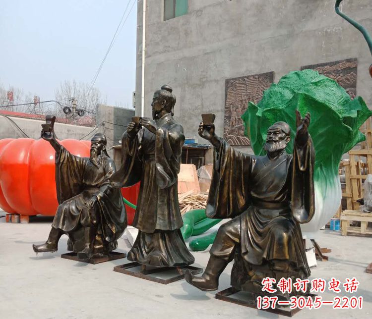 山东浓缩古代江湖英雄——名人雕塑