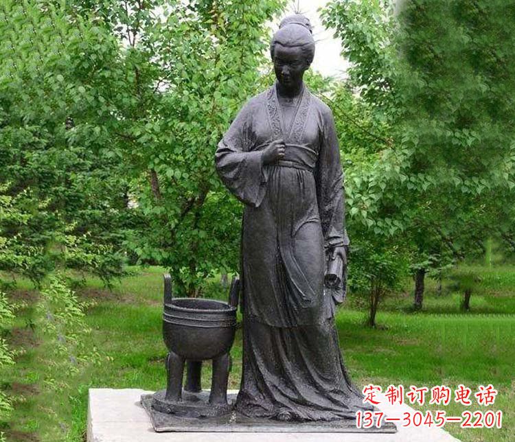 山东李清照铜雕-精致的传统艺术