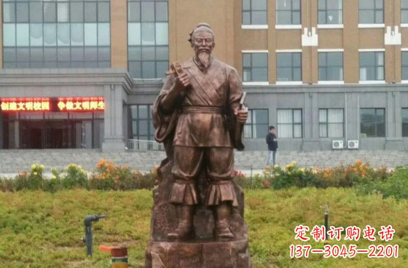 山东古代名人铜雕鲁班