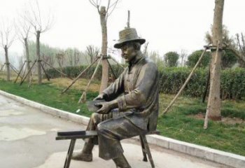 山东铜雕老人雕塑