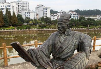 山东匠心打造的肖像诸葛亮雕塑