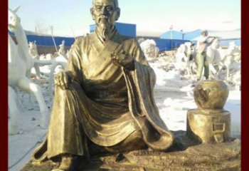 山东张仲景雕塑——杰出古代名人熬中药的传奇