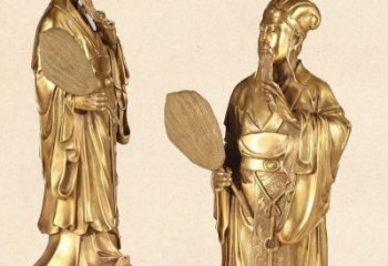 山东中领雕塑专业铸造诸葛亮铜雕