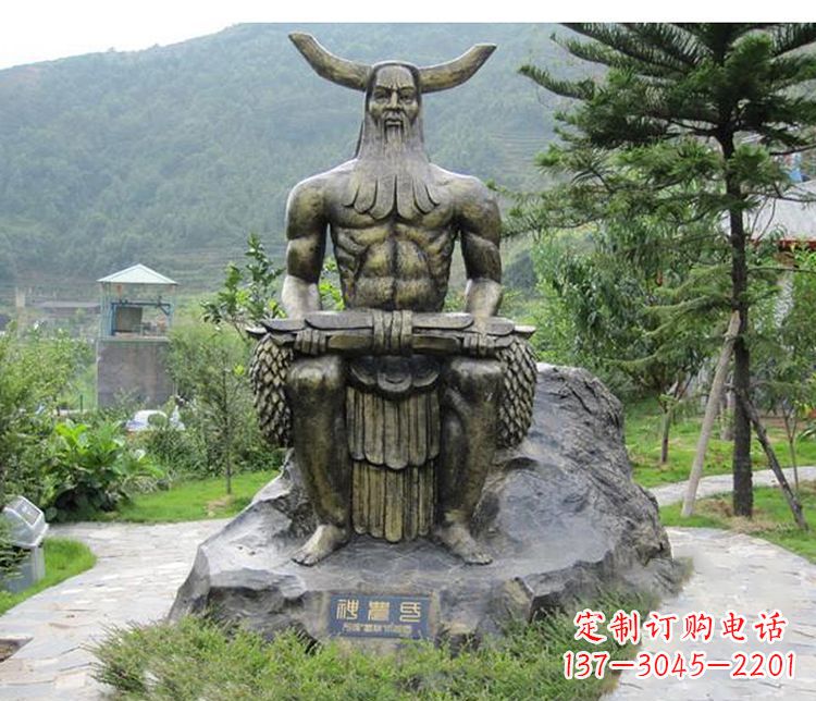 山东传承古代文明,为家居装饰点缀伏羲铜雕