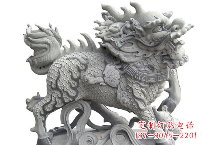 山东中领雕塑|精美古典麒麟雕塑