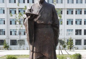山东传承古代珍贵文化—祖冲之铜雕塑