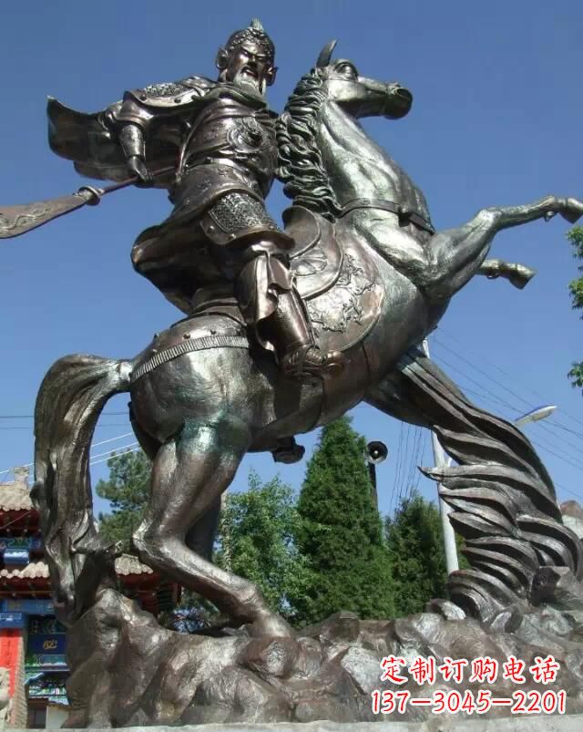 山东关公骑马雕塑