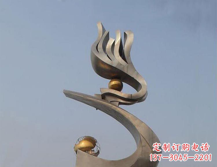 山东雅致艺术:不锈钢凤凰雕塑