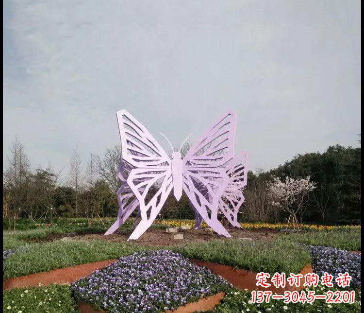 山东中领雕塑厂家精美不锈钢蝴蝶雕塑