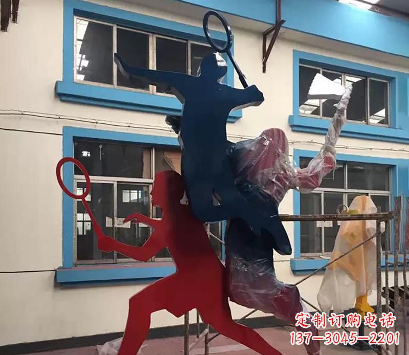 山东2英寸不锈钢羽毛球雕塑