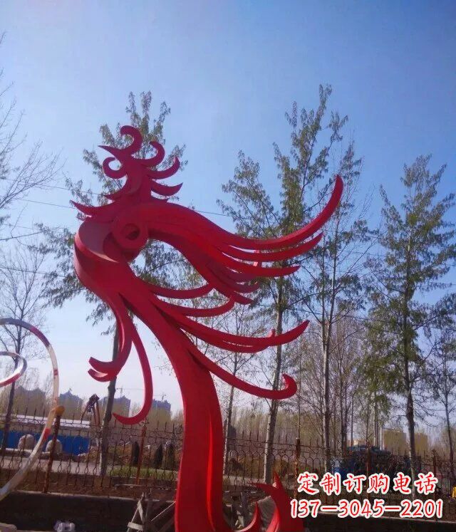 山东中领雕塑凤凰大型抽象雕塑