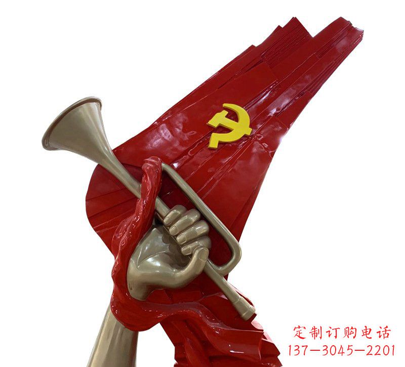 山东优质不锈钢党旗雕塑