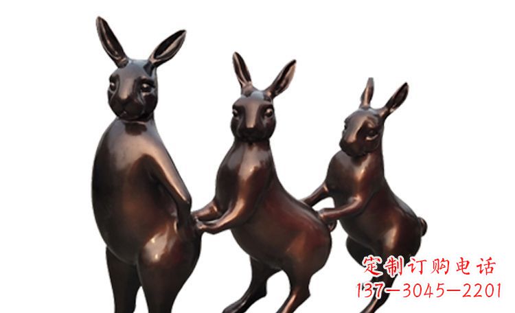 山东天马行空的不锈钢光面兔子雕塑