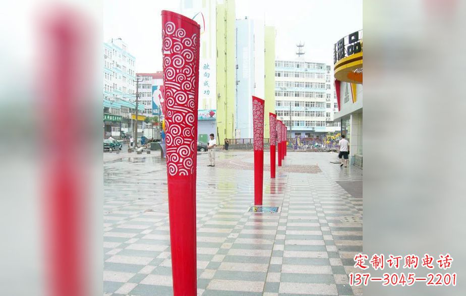 山东广场不锈钢火炬雕塑